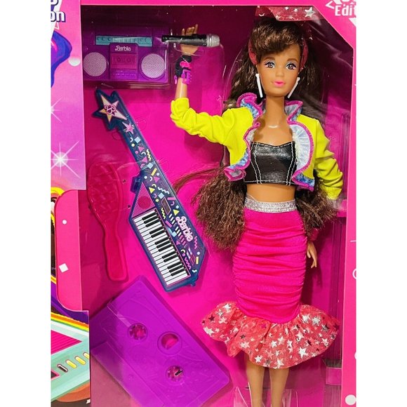 Barbie Rewind 80s Edition Dolls' Night Out Doll-Themed 11.5-In Brunette  New - Picture 5 of 11